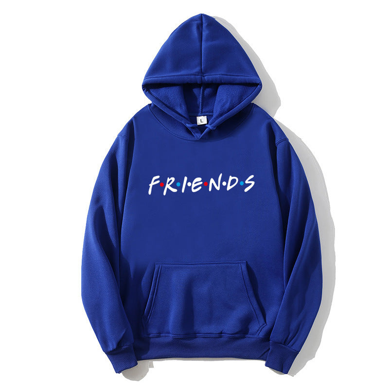 Women's Letter Print Long Sleeve Hooded Sweatshirt