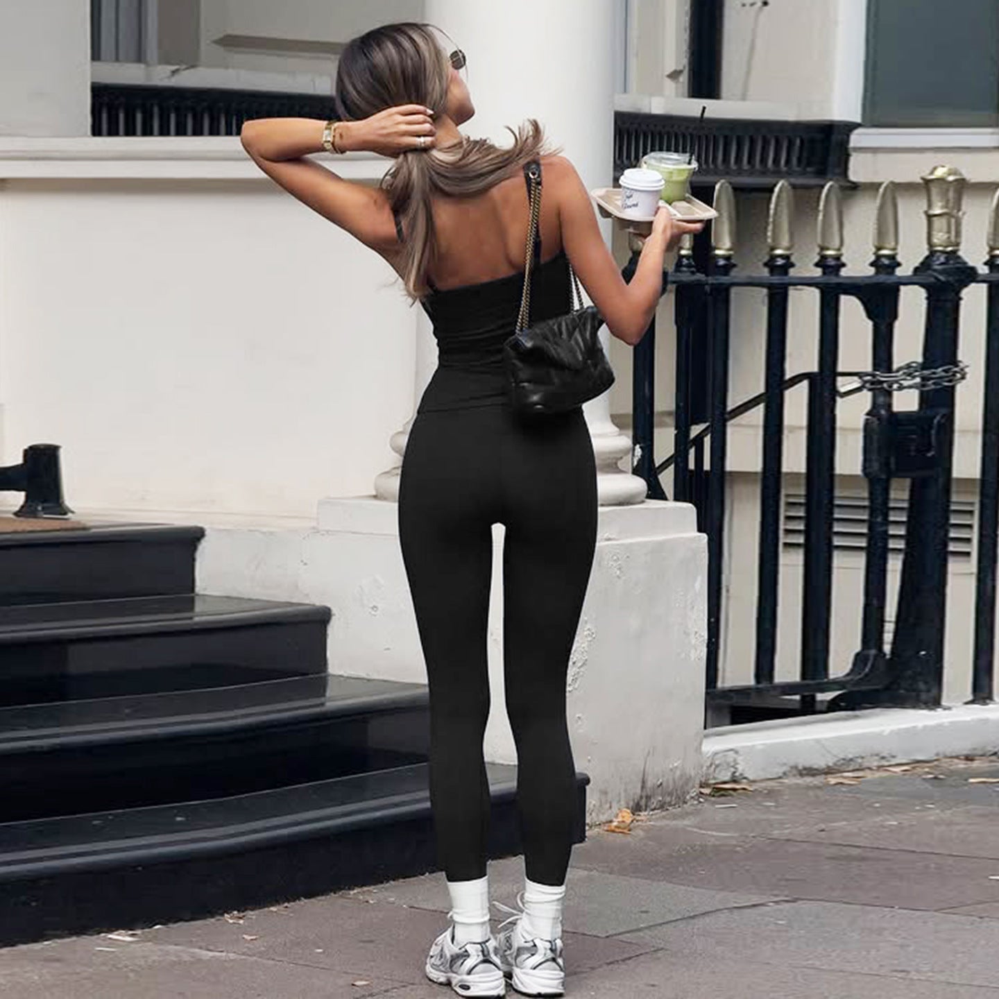 Women's Casual Lace-Up Strap Jumpsuit