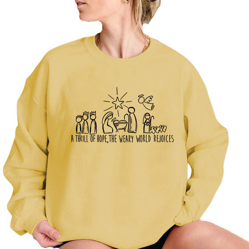Christian Nativity Scene Christmas Sweatshirt Faith Sweater