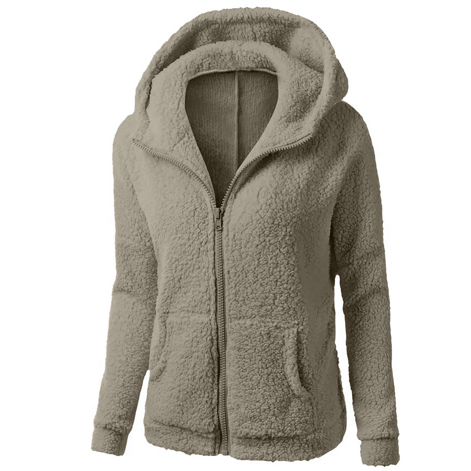 Women's Cozy Zipper Hooded Fleece Sweater