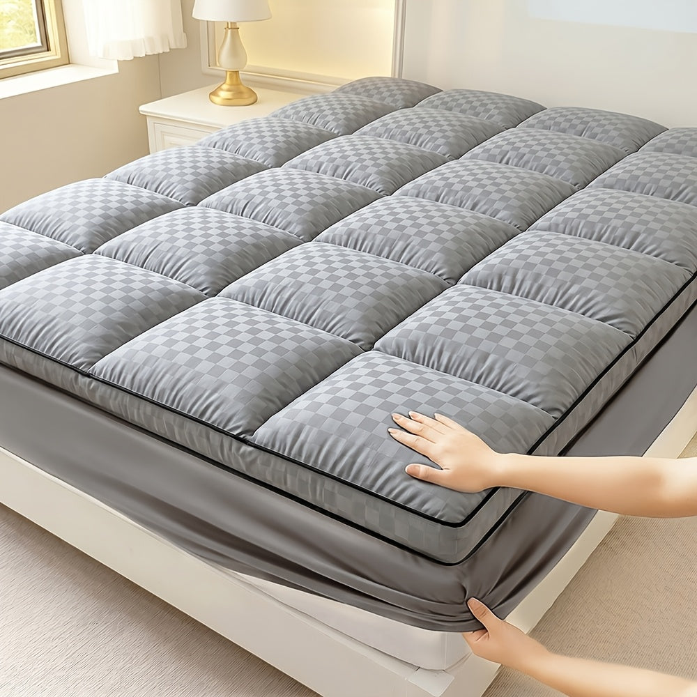 Cooling Mattress Topper – Quilted Pillow‑Top Cover with 1000 GSM Fabric, Fits Deep Pocket Mattresses 8–21 in