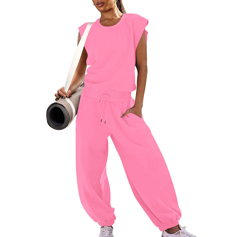 Women's Backless Loose Summer Jumpsuit with Pockets