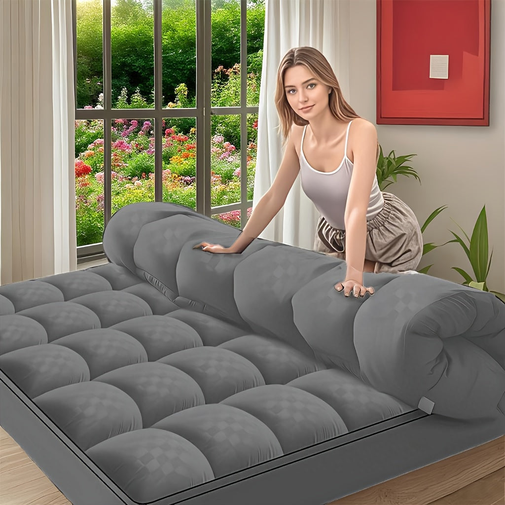 Mattress Topper, Extra Thick Mattress Pad Pillow Top Mattress Cover Quilted Fitted Mattress Protector Top Stretches up 8-21\" Deep Pocket Cooling with 2000 GSM