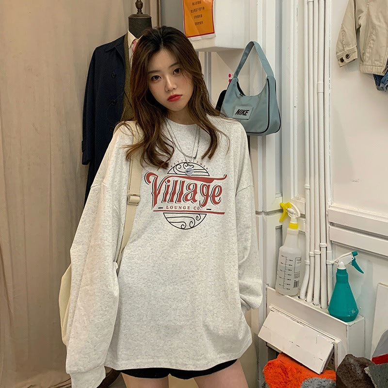 Trendy Letter Print Loose Pullover Sweatshirt