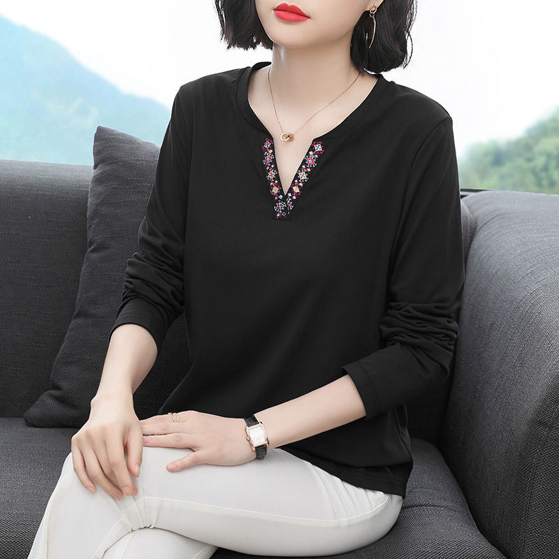 Women's Solid Color Loose Casual Base Top