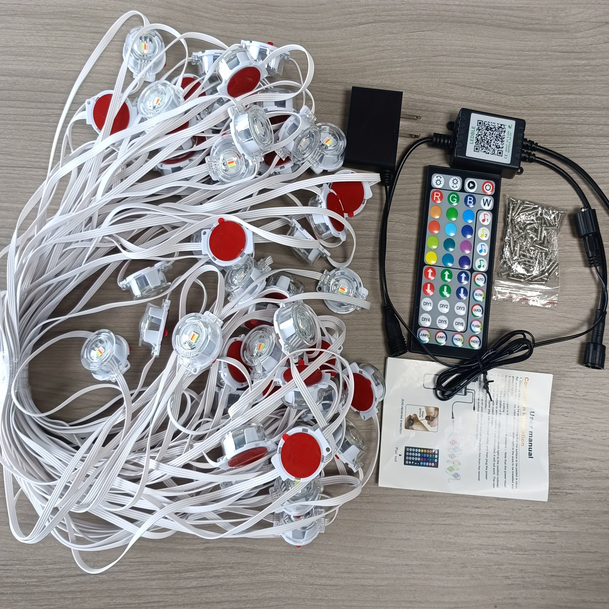 Permanent Outdoor Lights, IP67 Waterproof, RGB LED Eaves Light for Halloween, House Roof, Christmas, Holiday, Party, Daily Lighting, Outdoor Lights Waterproof, Rope Lights Outdoor Waterproof...