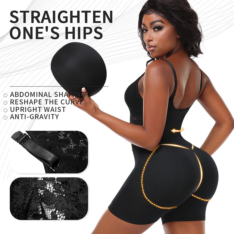 Plus Size Shaping Lace Jumpsuit & Hip Lifter