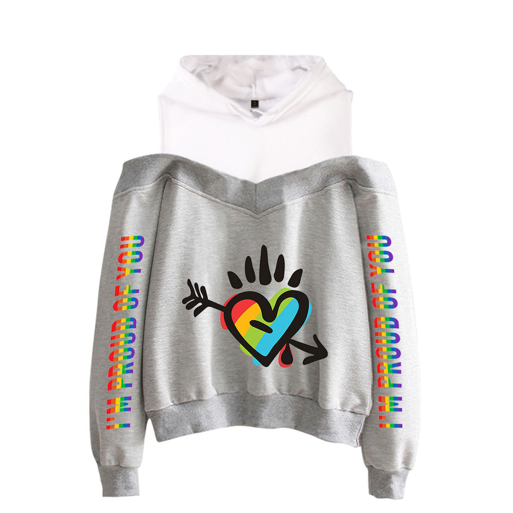 Women's Off-the-Shoulder Casual Pullover Hoodie