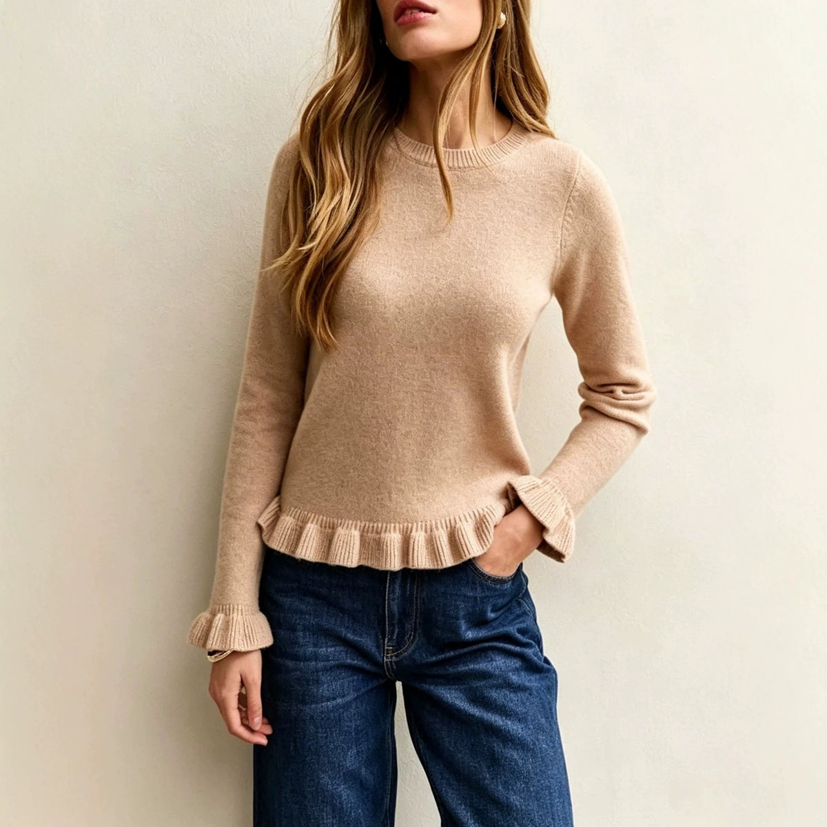 Autumn New Arrival European and American-style Crew-neck Long-sleeve Pullover Sweater