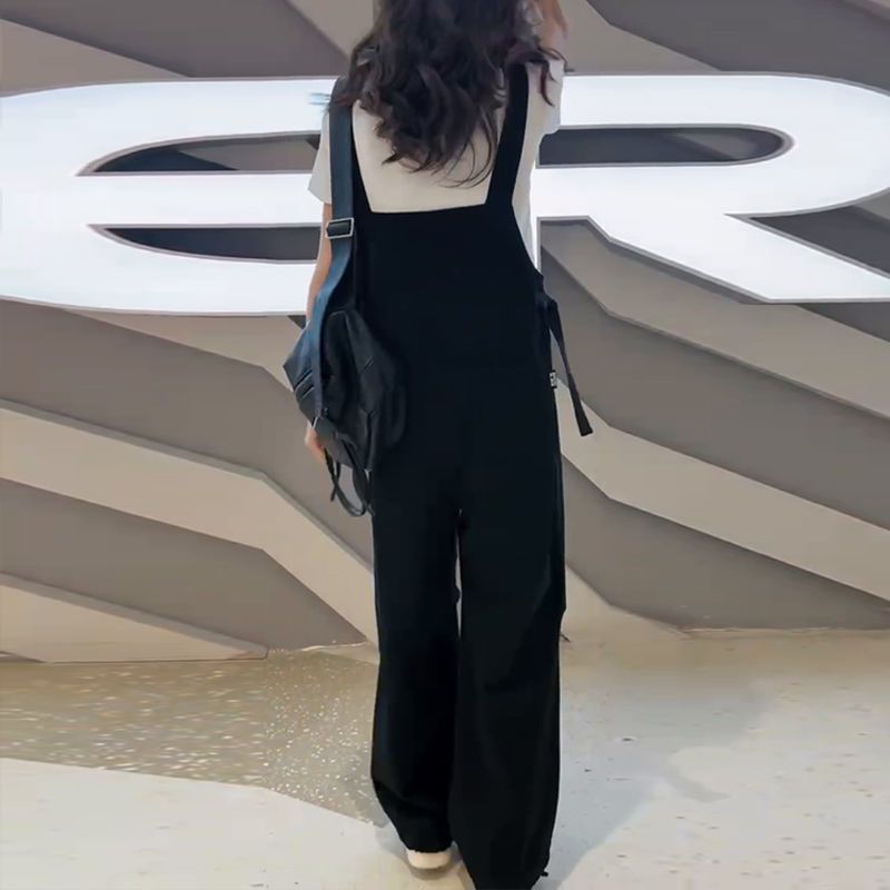 High-waisted Figure-flattering Straight-leg Workwear Jumpsuit