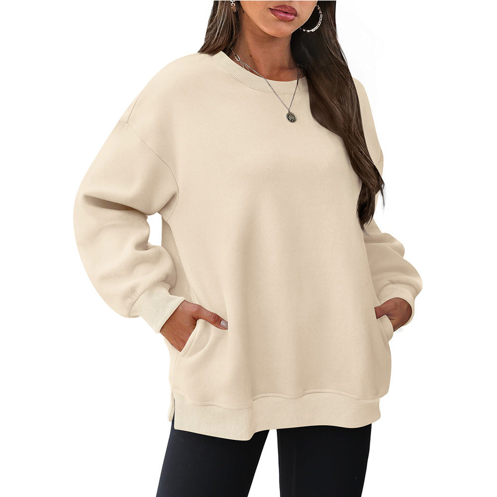 Women's Long Sleeve Sports Pullover with Pocket