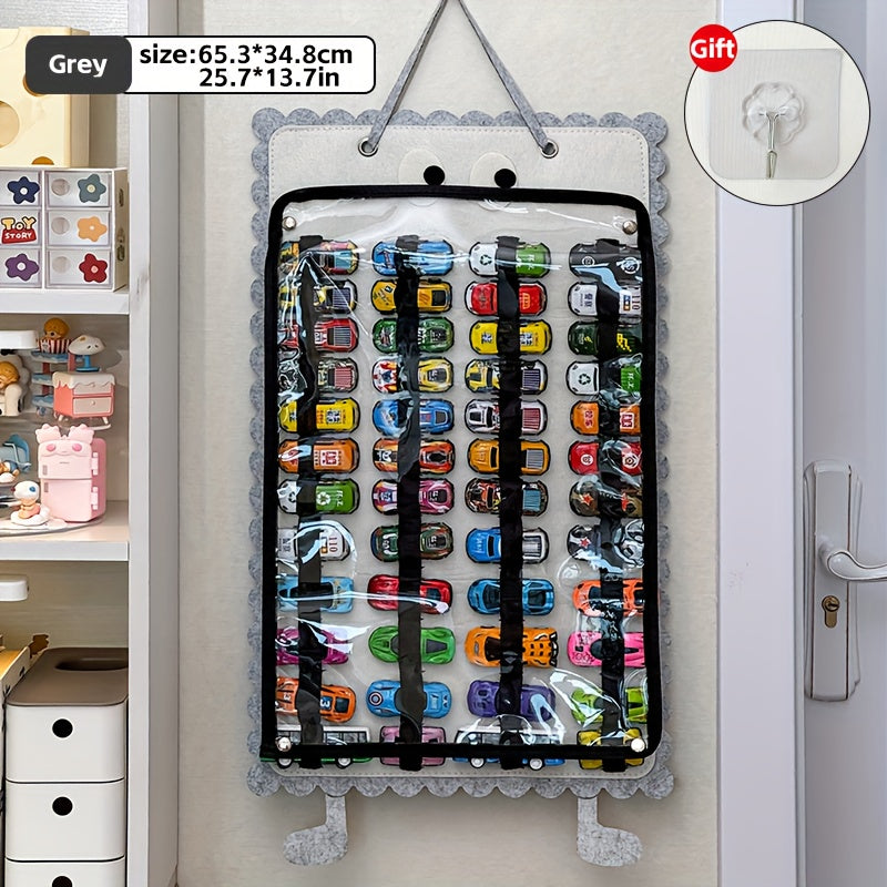 Wall-mounted Storage Bag - Dust-proof Car Storage Gadget - Wall-mounted Car Display Stand, with Multiple Compartments, Ideal for Home Organization, Durable Storage Bag, Multi-slot Design, Felt Protective Layer, Dust-proof Design
