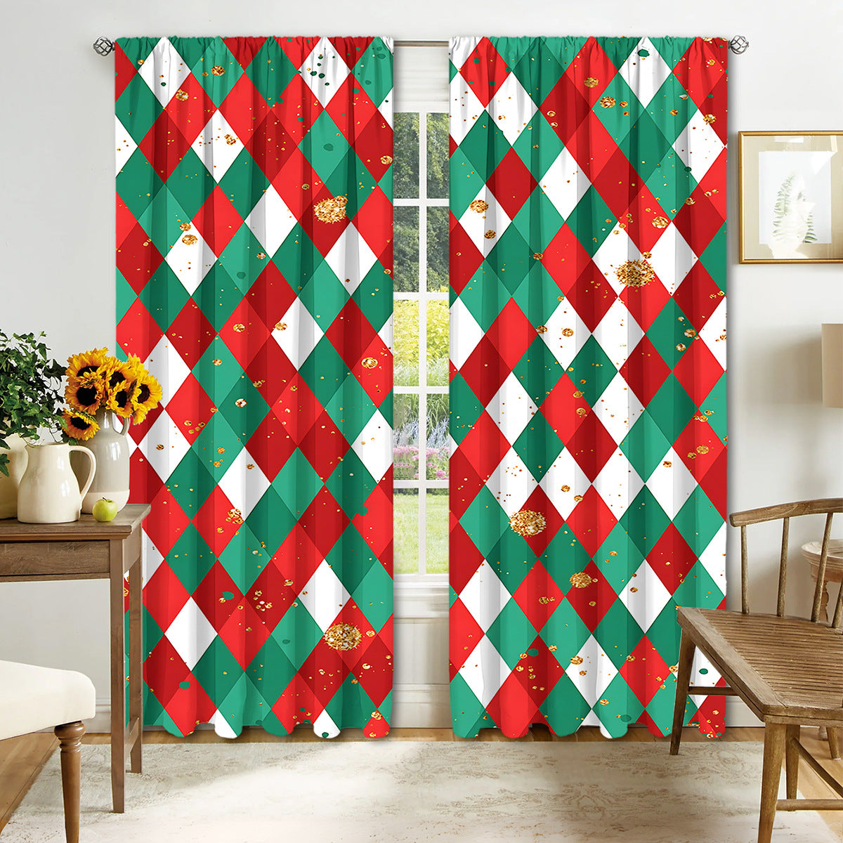 Christmas Curtain 3d Printing Curtain