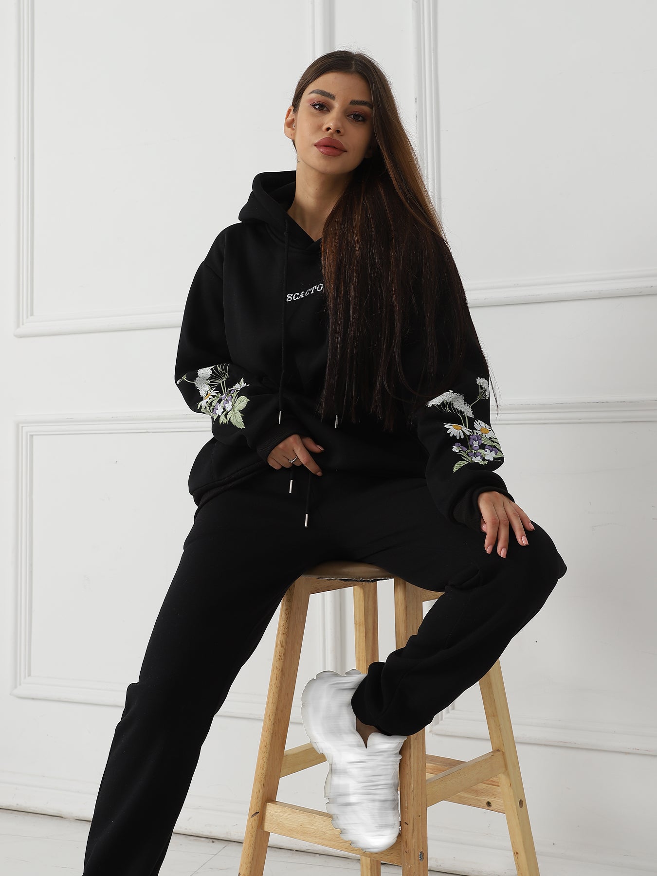Women's Floral Long Sleeve Sweatshirt