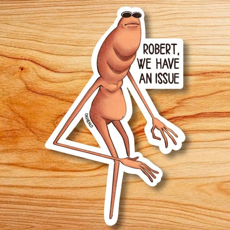 We Have an Issue – Marcus the Worm Vinyl Sticker