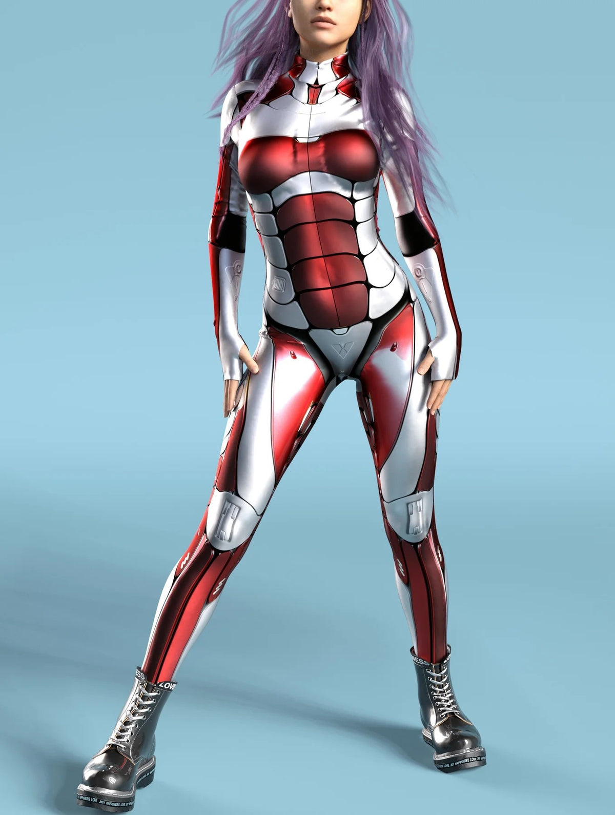 New Women's Printed Muscle Mecha Colorful Clothing