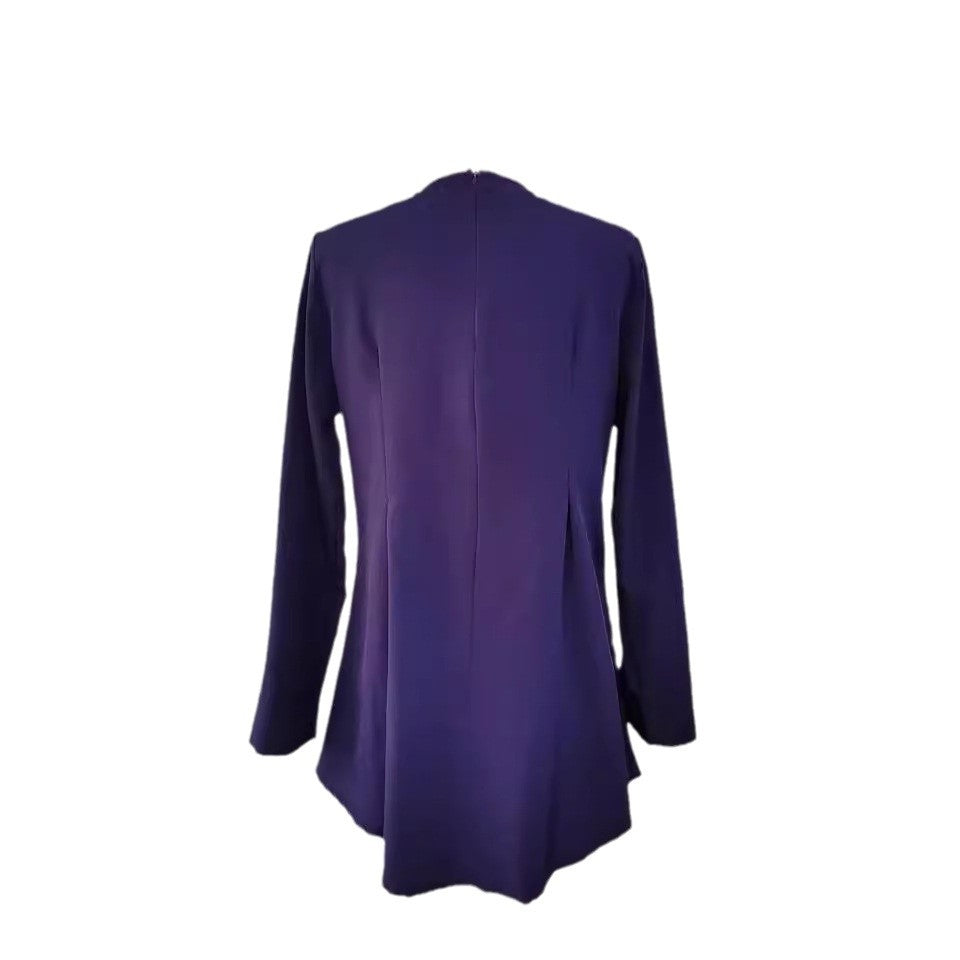 Malaysia Round Neck Elegant Top Solid Color Nine-quarter Sleeve Shirt