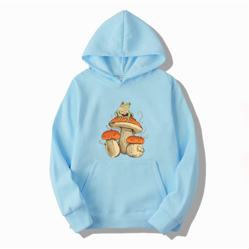 Letter Print Kangaroo Pocket Drawstring Hoodie