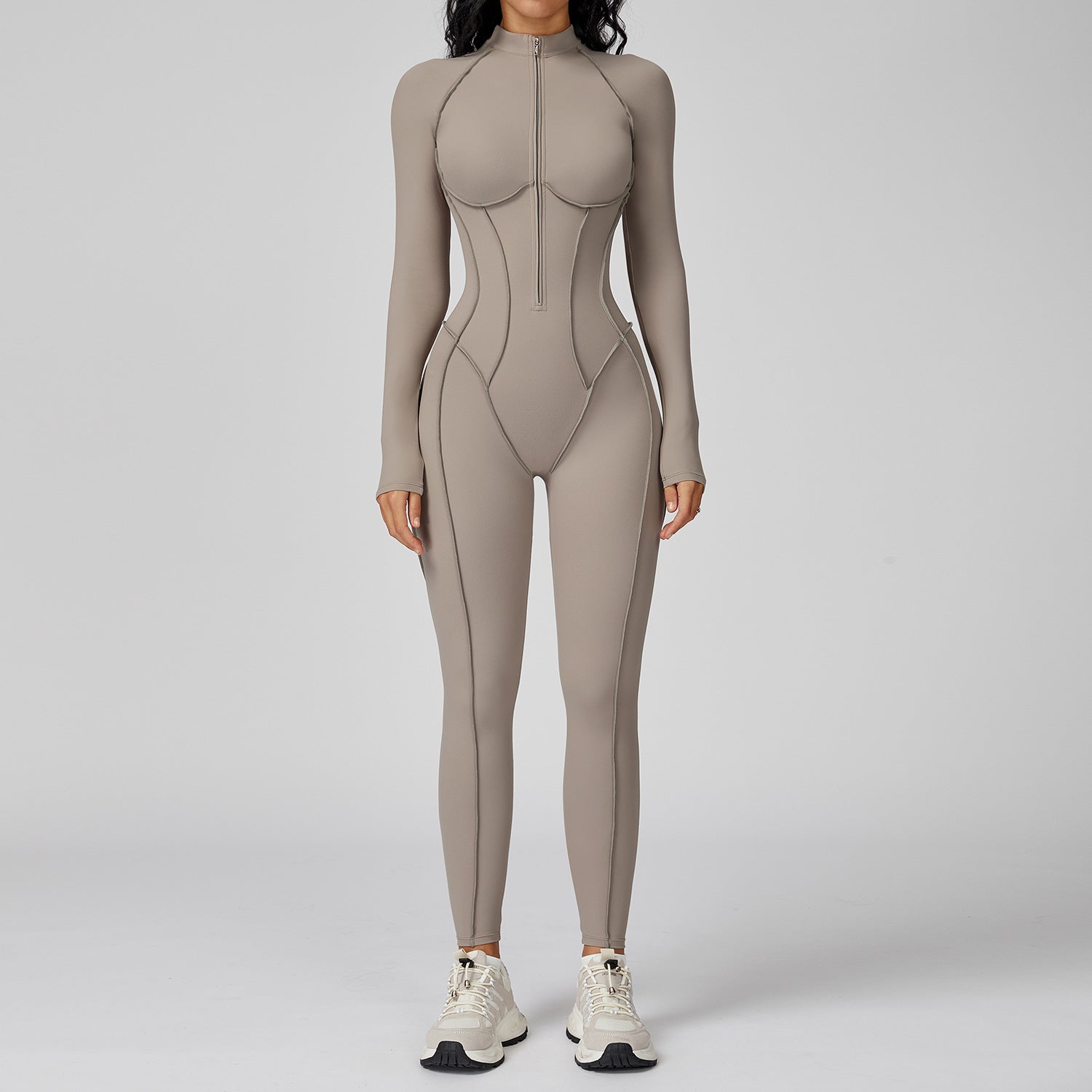 Women's Contrast Color Active Sports Jumpsuit