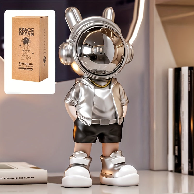 Astronaut desk ornament in vibrant colors modern living room decor