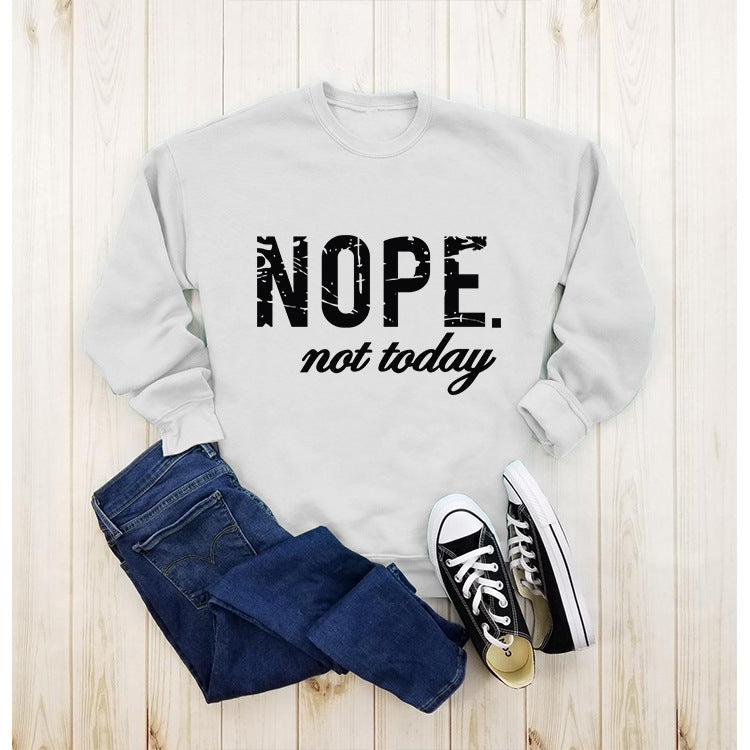 Women's Printed Round Neck Fashion Pullover Sweater