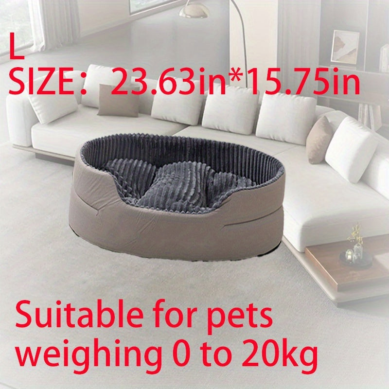 Luxurious Dog Bed - Plush Bite-resistant & Kennel, All-season Orthopedic-like Support, Machine Washable Pet Bed With Easy-clean Surface, No Assembly Needed - For Large, Medium, Small, Extra-small