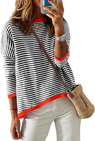 Cozy Striped Casual Hoodie for Women