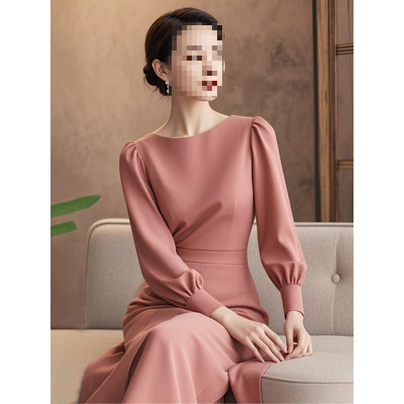 Elegant High-End Evening Gown with Cinched Waist