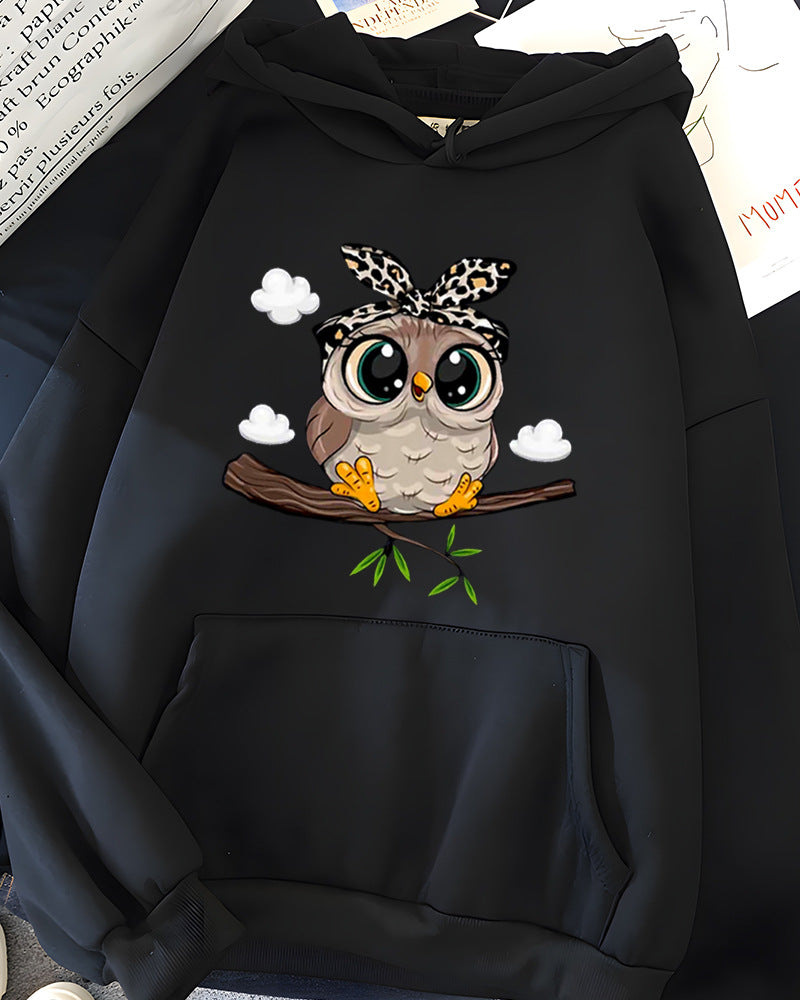 Cute Cartoon Hooded Sweatshirt for Women - Cozy & Casual