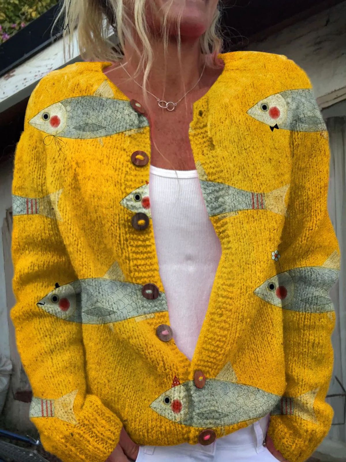 Women's Fashionable Knitted Cardigan Sweater