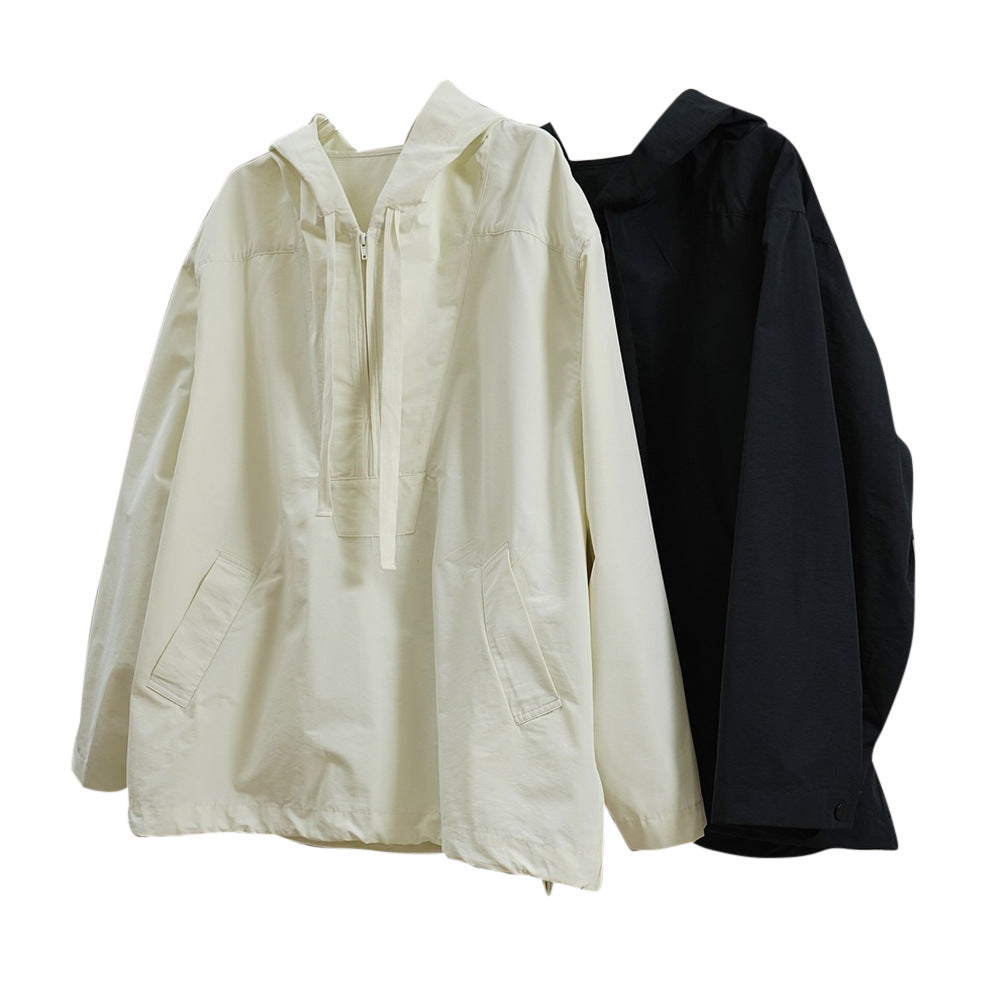 Korean Style Slim Hooded Windbreaker Jacket