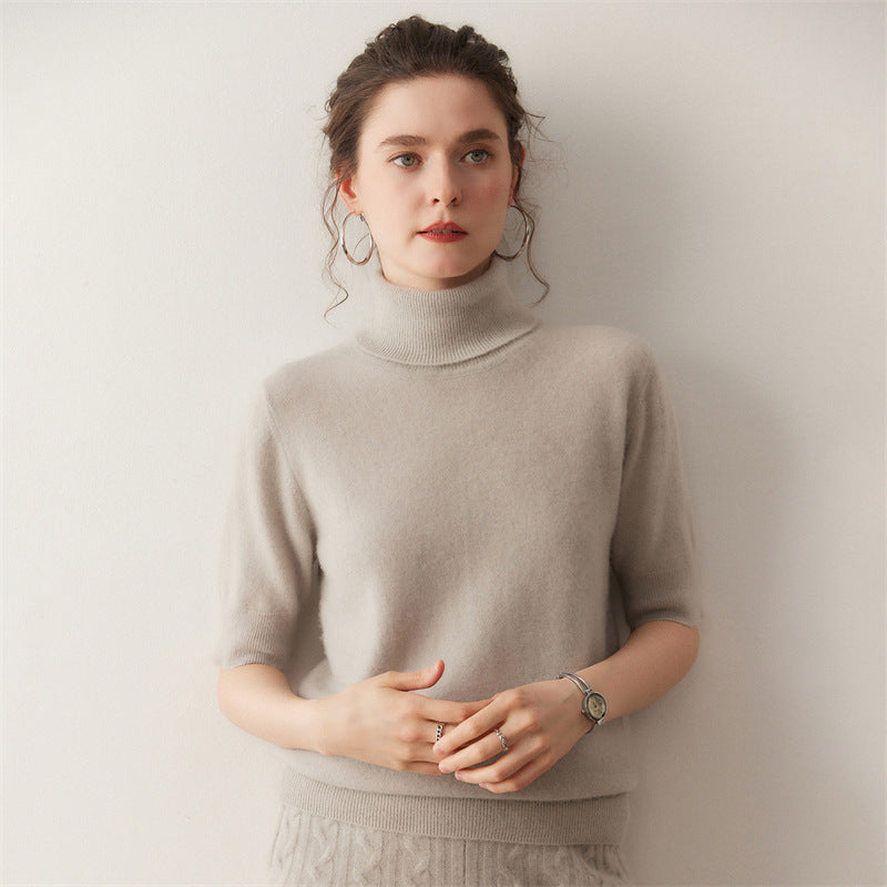 Women's High-neck Half-sleeve Base Layer Top