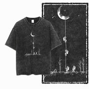 Cosmic Astronaut Short‑Sleeve Tee – Soft Acid‑Wash Cotton