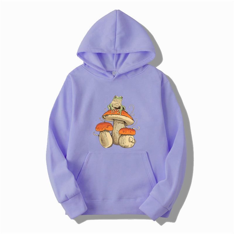 Letter Print Kangaroo Pocket Drawstring Hoodie