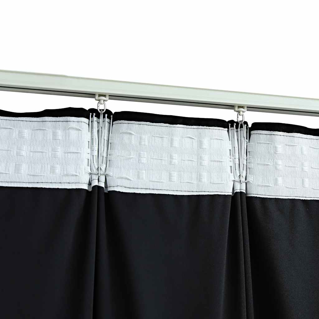 Blackout Curtain with Hooks, Velvet; Blackout Curtain with