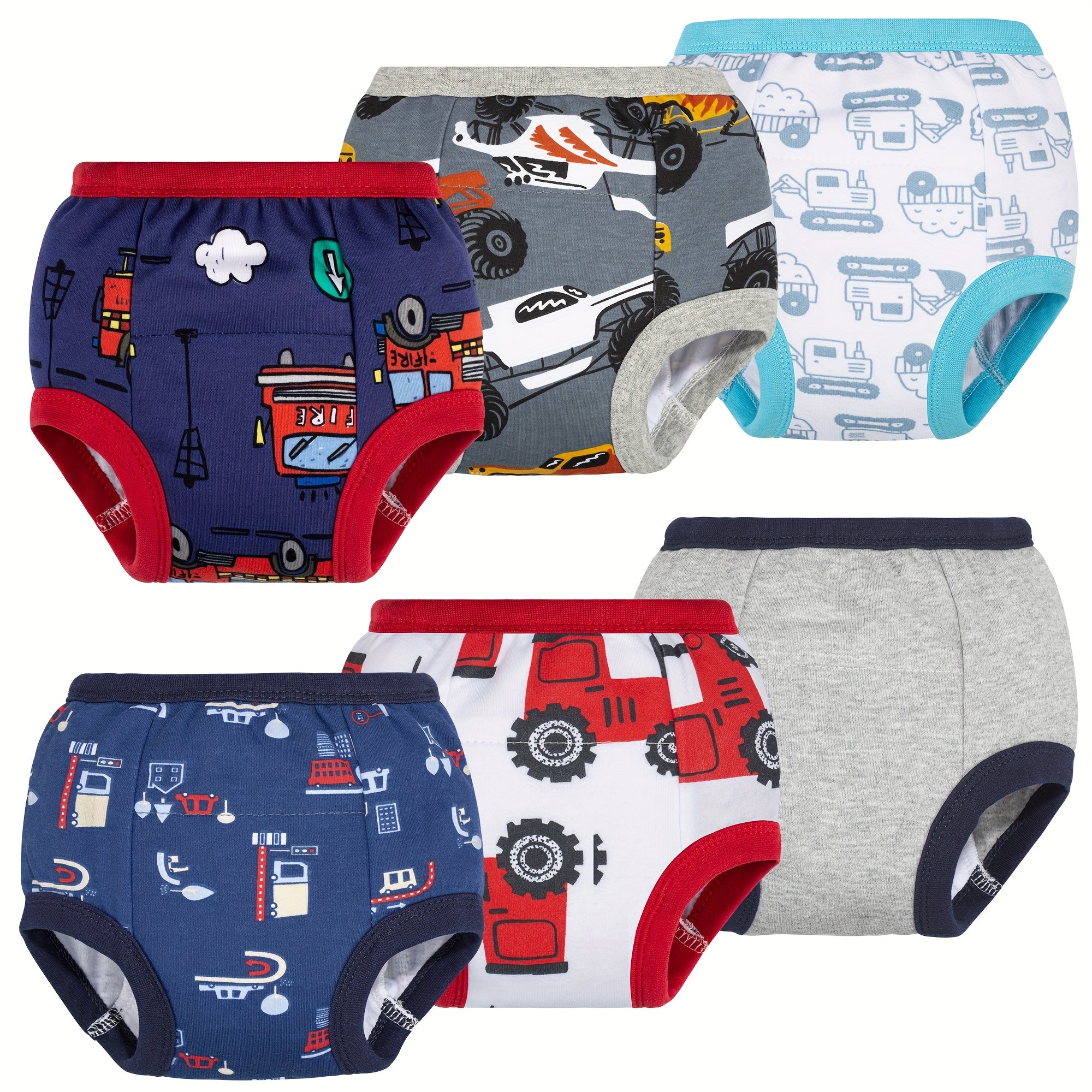 Soft 100% Cotton Potty Training Pants for Boys (Set of 6)