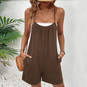 Women's Solid Color Casual Romper & Jumpsuit Shorts