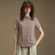 Women's Short-sleeve Shirt Cardigan