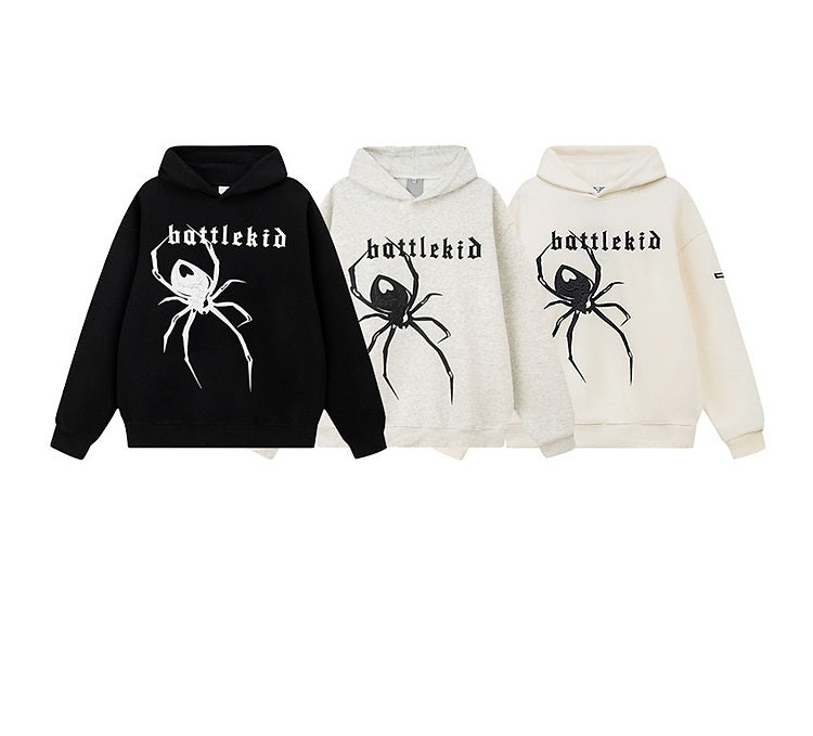 3D Spider Print Loose Casual Pullover Hoodie for Men & Women