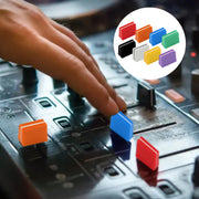 8‑Piece Color‑Coded Mixer Fader Caps – Easy‑Install Slider Knobs for Audio Mixers, Karaoke Machines and Controllers