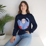 Chic Printed Round Neck Loose Sweatshirt for Women