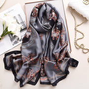 Soft Floral Silk Scarf for Women