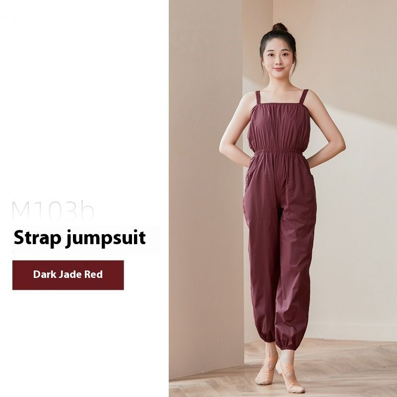 Sweat-Wicking Dance & Fitness Jumpsuit for Women
