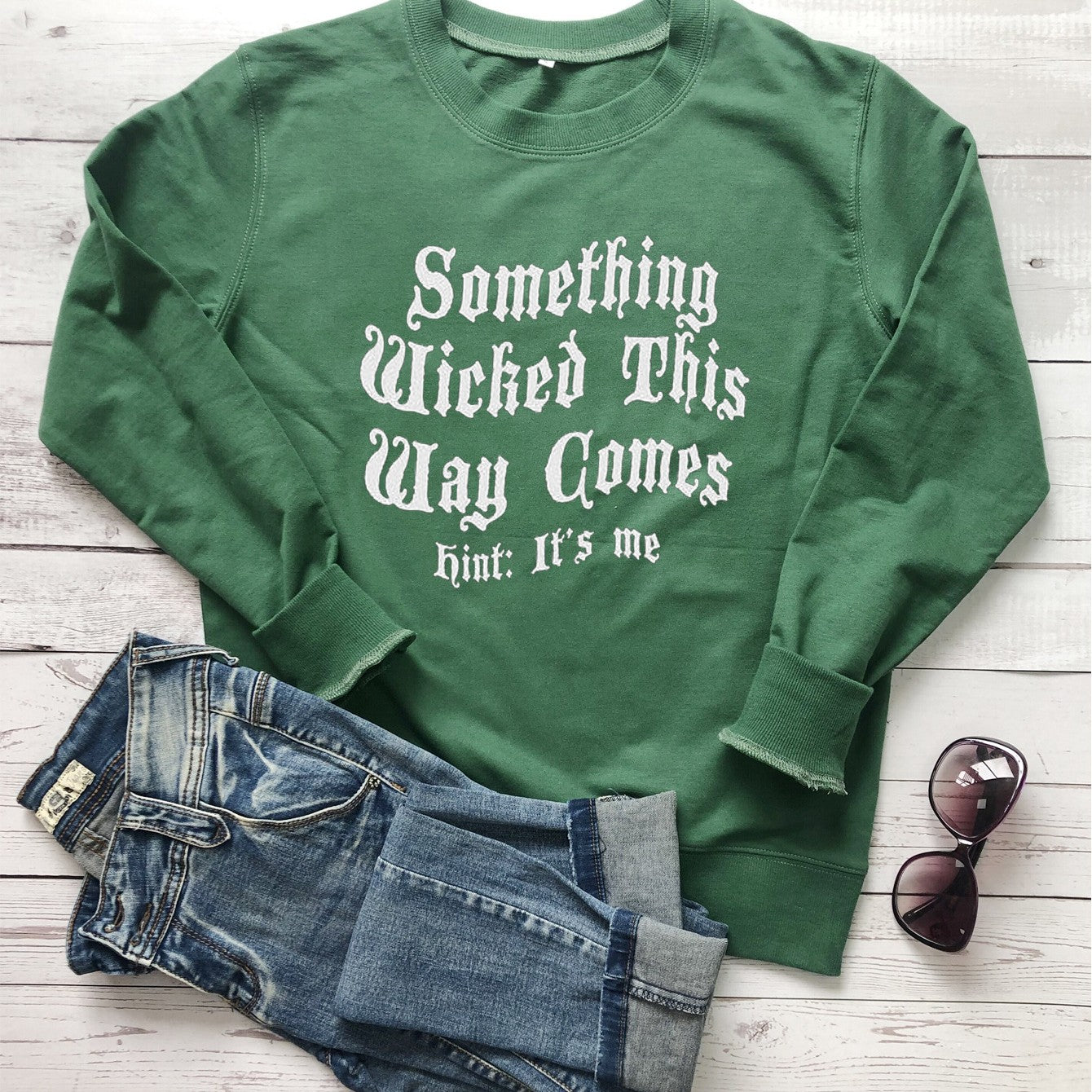 Funny Halloween Letter Print Graphic Sweatshirt