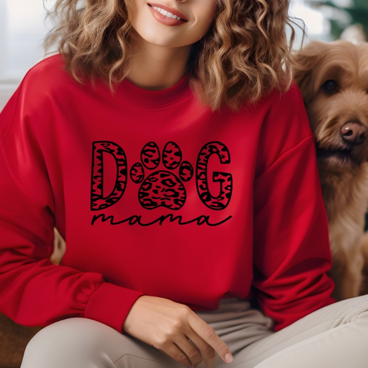 Dog Mom Fall Long Sleeve Streetwear Hoodie