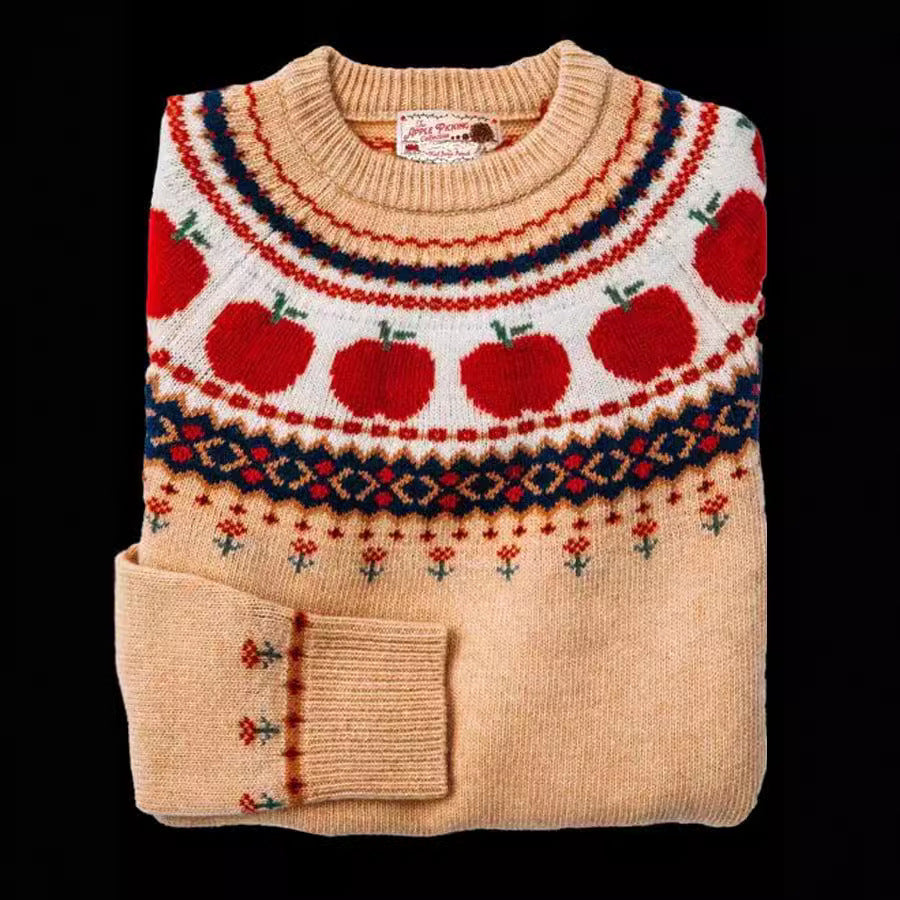 Hooded Thick Needle Fabric Trendy Round Neck Sweater