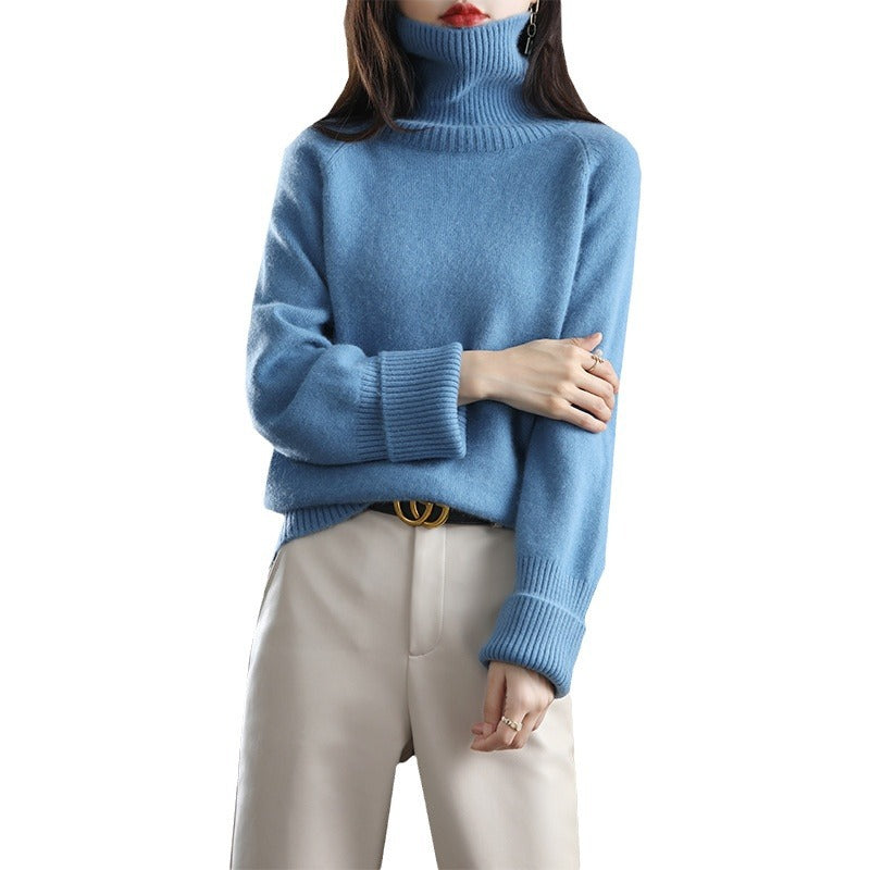 Loose Laid-back Thickened Long-sleeve Wool Knit Sweater