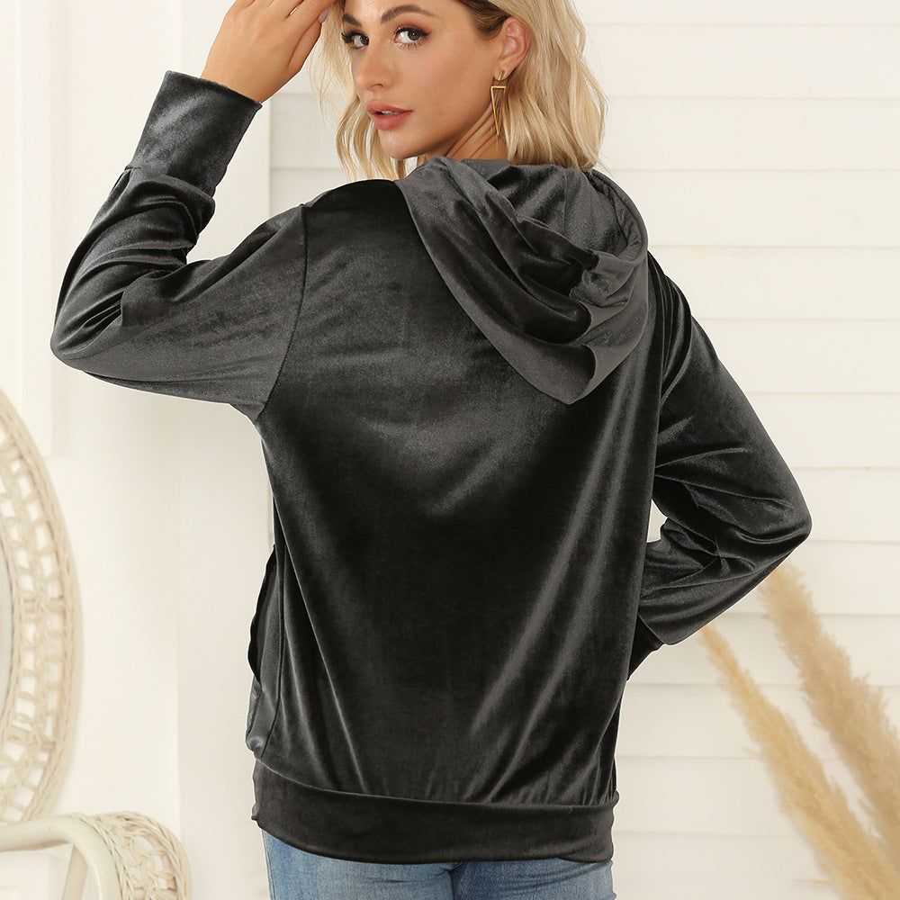 Women's Fleece-Lined Thermal Pullover Hoodie