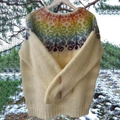 Women's Round Neck Multicolor Loose Fashion Pullover Sweater
