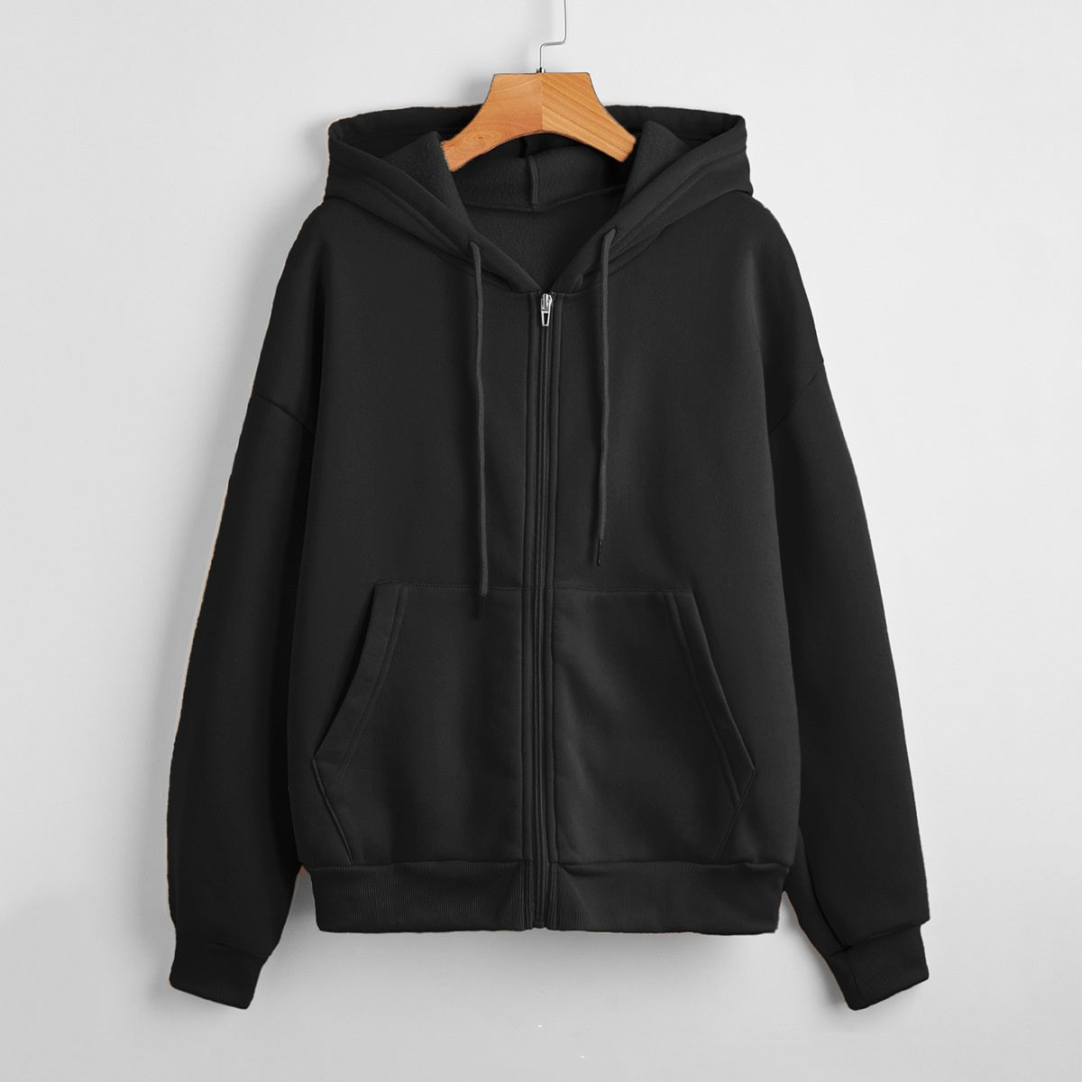 Women's Hooded Padded Zipper Coat Cozy Loose Winter Jacket